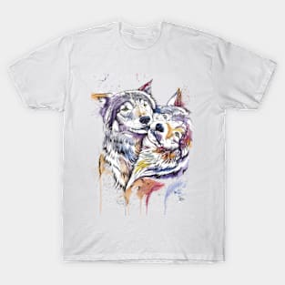 WOLF Colorful Watercolor T-Shirt